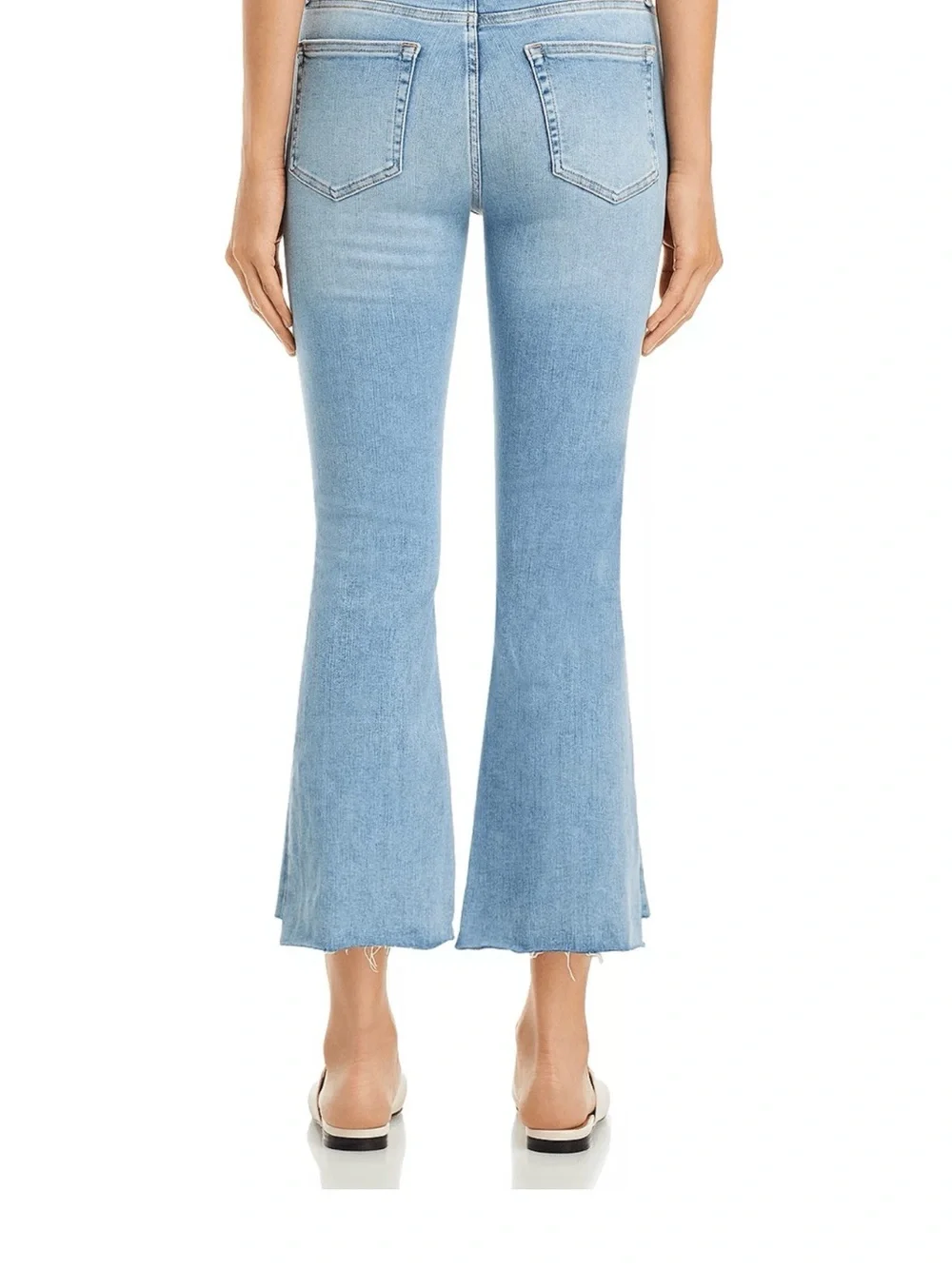 FRAME Denim Le Crop Mini Boot Raw Hem Jeans Light Blue 30 BNWOT Lux denim